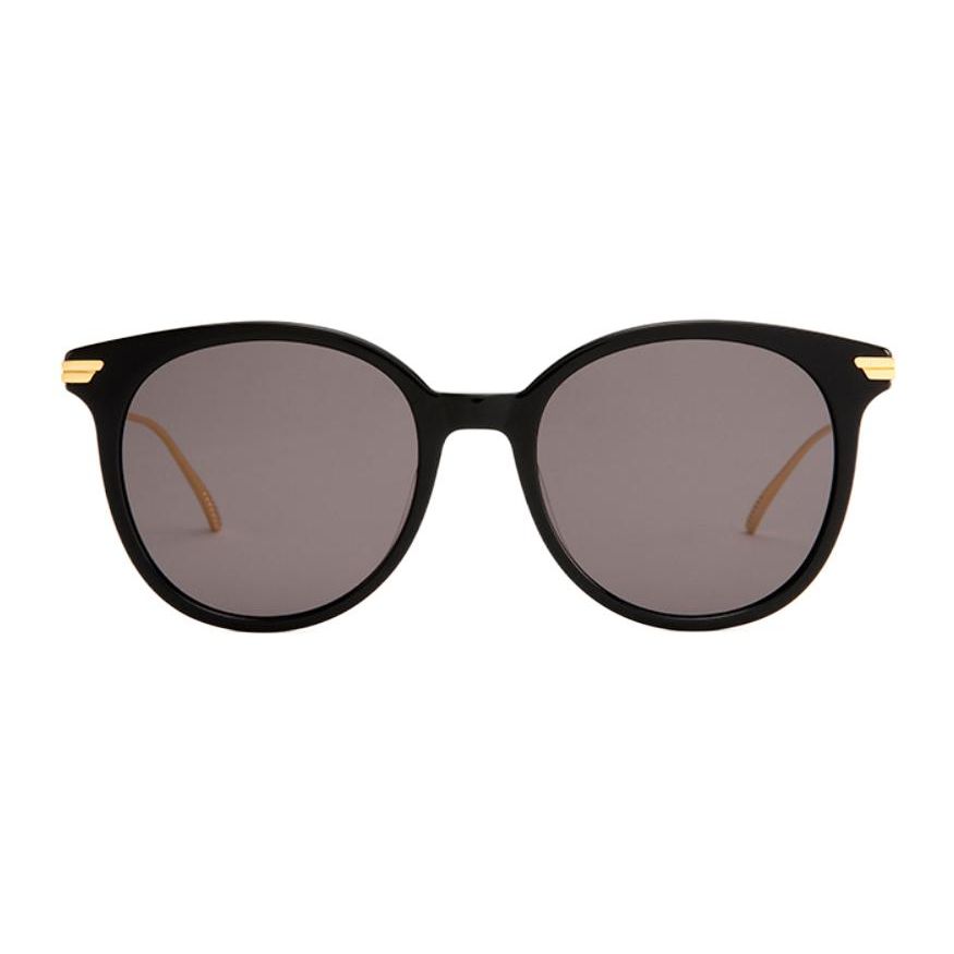 Bottega Veneta Oval Metal Sunglasses Women sunglasses Black BV1038SA-001