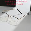 0 -0.5 -0.75 До -6.0 Очки по рецепту для близоруких женщин и мужчин, квадратные фотохромные очки с блокировкой синего света
