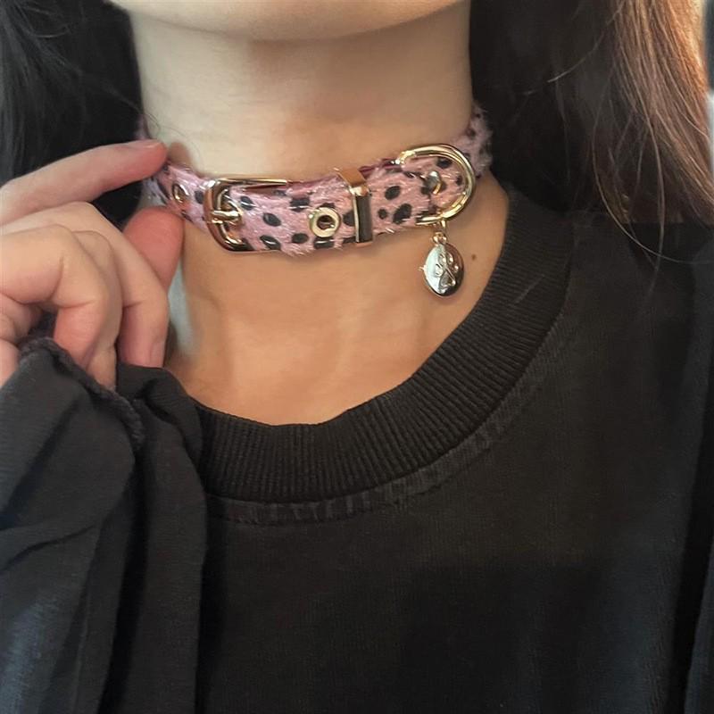 Chic Spicy Girl Leather Bell Choker Necklace – Unique Minority Design