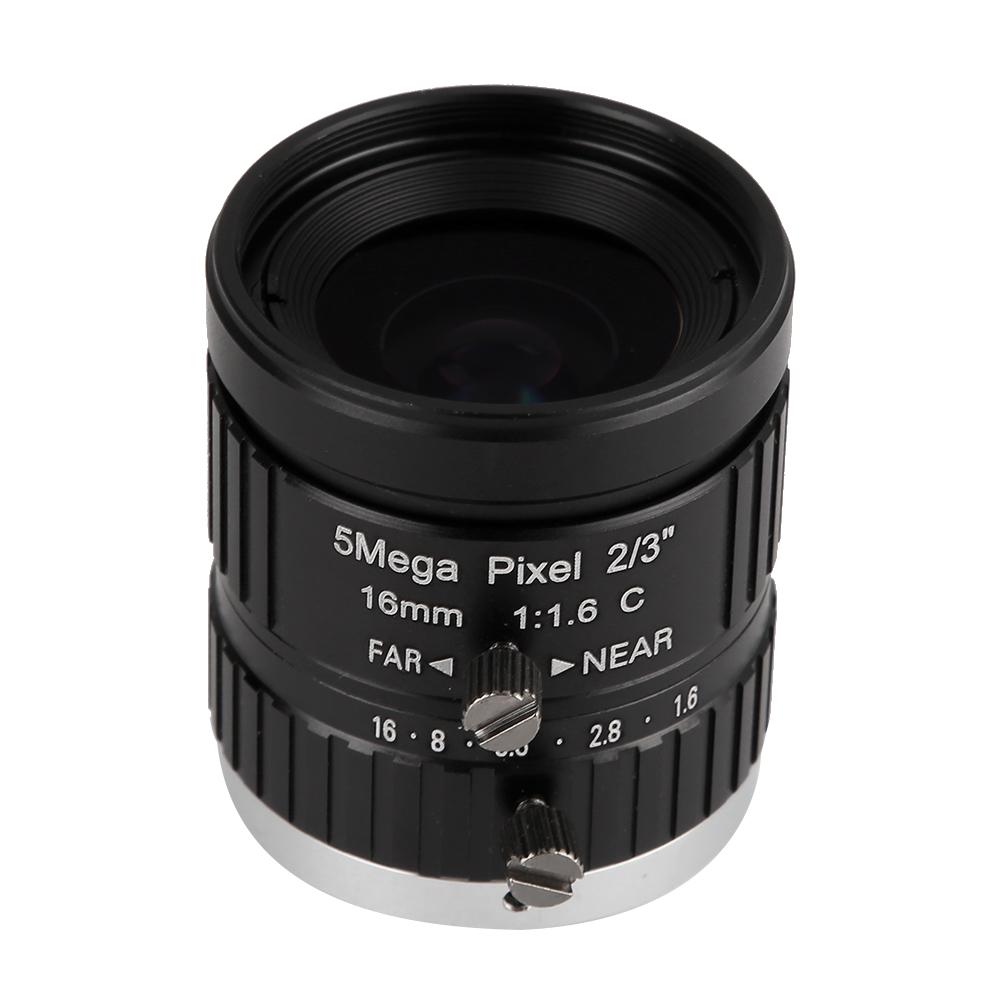 5MP 16mm Focal Length CCTV HD Manual Lens 2/3 C Mount for Surveillance Security Camera
