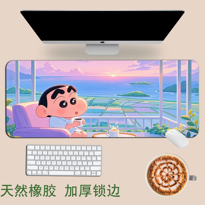 Crayon Shinchan Large Mouse Pad Thickened Custom Cartoon Anime Computer Notebook Keyboard Pads Lock Edge Deskpadbac321hh8