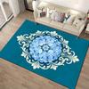 Blue Floral Mandala Design Carpet, Elegant Home Decor, Living Room Rug Suitable for use as an anti-slip for living room bedroom sofas