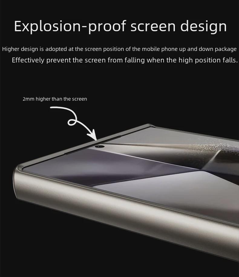 Чехол из металлической матовой кожи для Samsung S24Ultra — ультратонкая модная защита