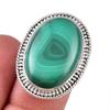 Natural Malachite Gemstone 925 Solid Sterling Silver Jewelry Ring Size 7 M5M98