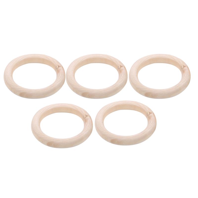5 шт. 70 мм DIY аксессуары для украшений ручной работы из натурального дерева деревянные кольца подвесные кольца застежки для сумок круглые кольца