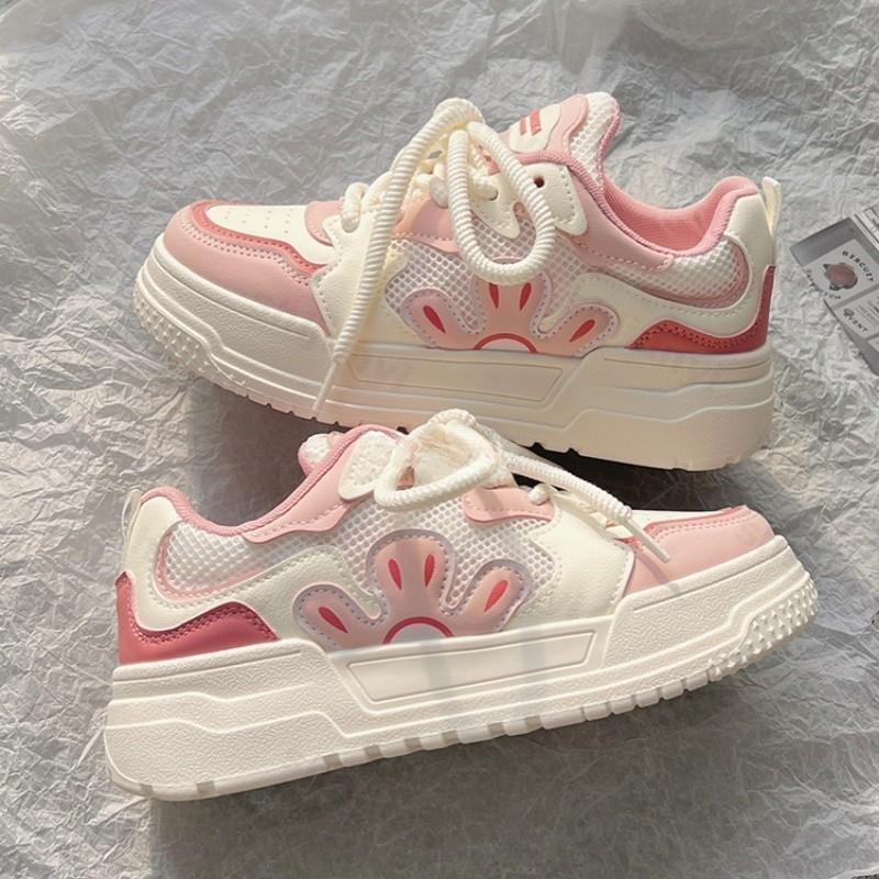 Модные женские повседневные балетки Осень Новая мода Дышащие кроссовки на платформе Удобное увеличение роста Уличная нескользящая вулканизированная обувь