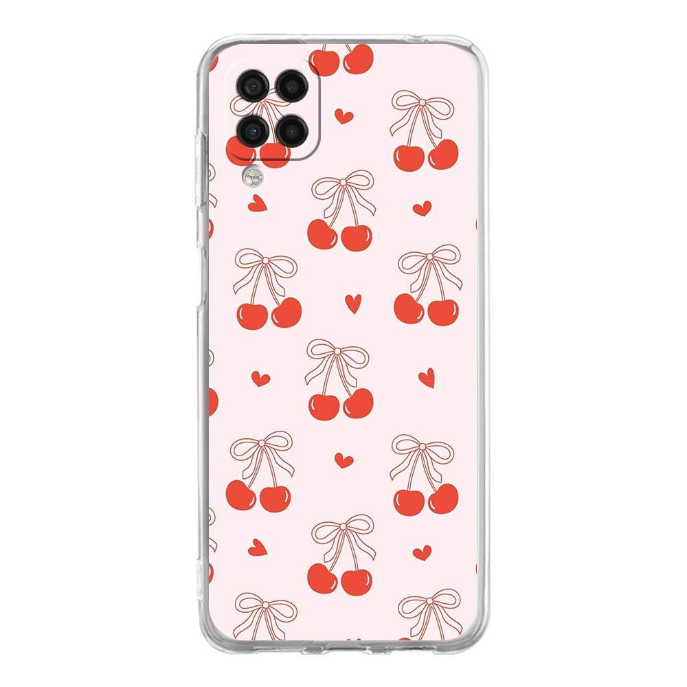 Чехол для телефона Samsung Galaxy A13 A33 A35 A55 A73 A53 A23 A51 A71 A21S A31 A41 A05s A03S A15 A25 5G Cover Милый Розовый Сердечко Бантик