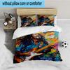 Bob music Vibrant Art 3PCS Bedding set,Ideal for 1pc Duvet Cover And 2pcs Pillowcases Perfect for Fan gift,Ideal for Bedroom, Dormitory