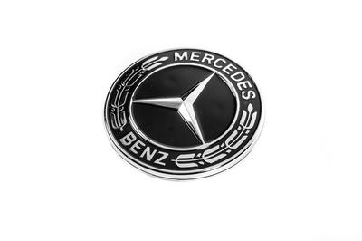 Заглушка вместо эмблемы на капот Mercedes (черная, 57мм)