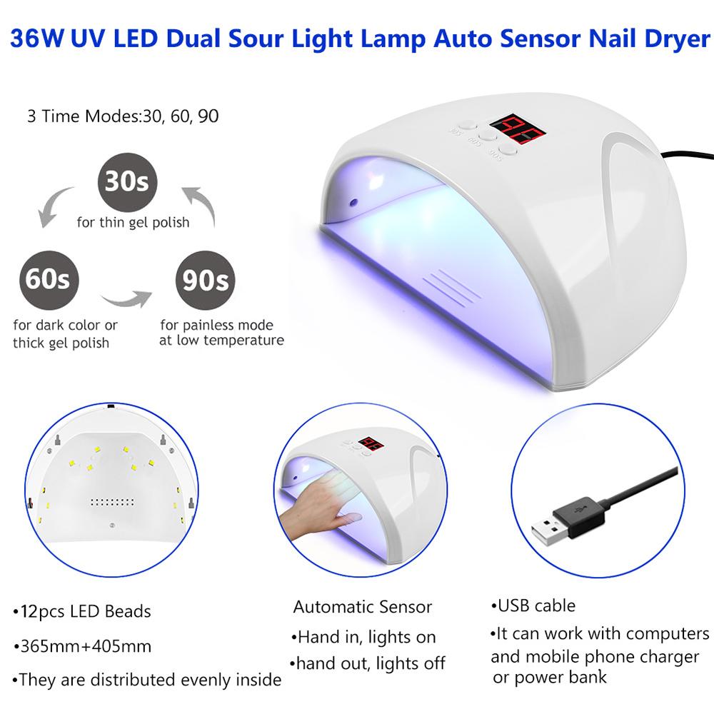 PHOENIXY 20 Colors Gel Nail Polish Set Pure Color Hybrid Varnish Kit With 36W UV LED Lamp Manicure Nail Art Tools Set For Beginner