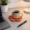Waterproof Table Protection Mats 3D Printed Flower Shaped Coaster for Hot Cups Heat Insulated Mat Insulation Drink Pads Coffee and Tea Cute Desktop