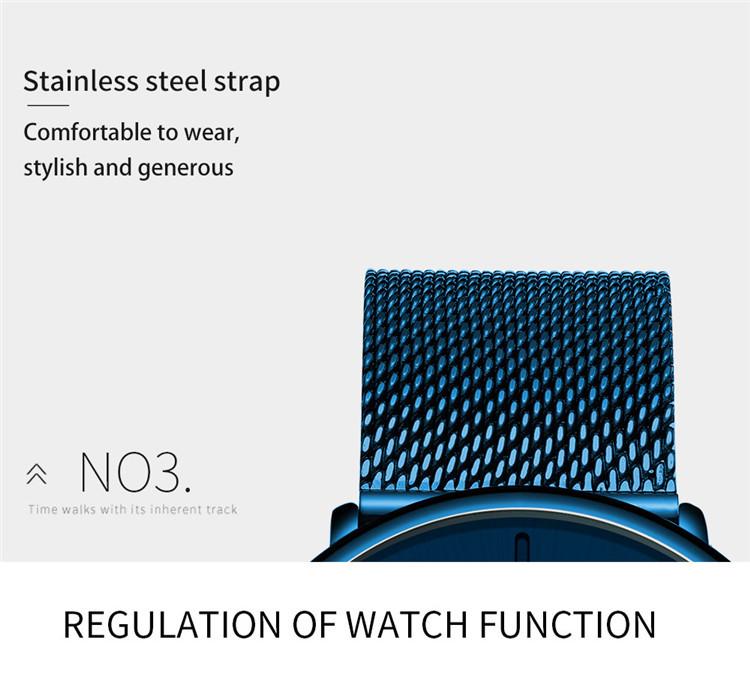 Мужские повседневные стильные часы CRRJU 2150 с синим ремешком