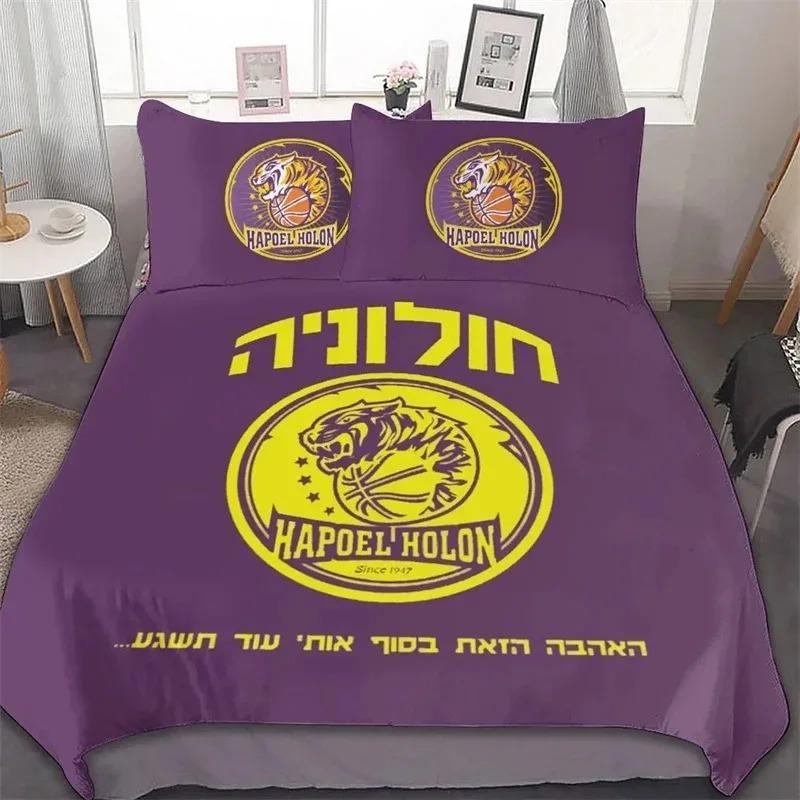 3D-печатное всесезонное постельное белье Hapoel Holon Комплекты постельного белья Одеяла Мягкое покрывало и наволочки Односпальное Двуспальное Queen King