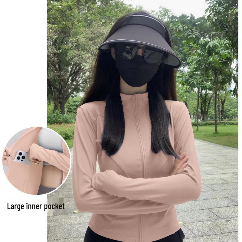 Женский серый летний кардиган-куртка из ледяного шелка с защитой от УФ-лучей 2025