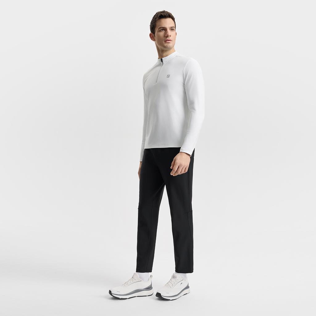 Fila Фитнес Модный Универсальный Спортивный Повседневный Трикотажный Лонгслив Мужской Топ Звездно-Белый A11M511214F-WT