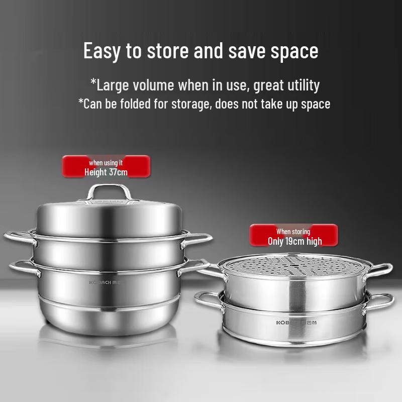 Kangbach 304 Stainless Steel 3-Layer Steamer Pot