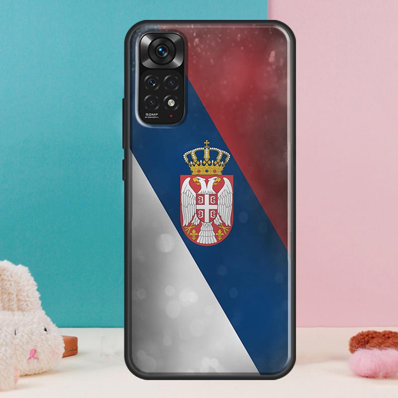 Flag of Serbia Serbian Case For Xiaomi Redmi Note 14 13 12 Pro 11 9 10 9S 10S 11S 12S Redmi 14C 13C 10C 12C Cover