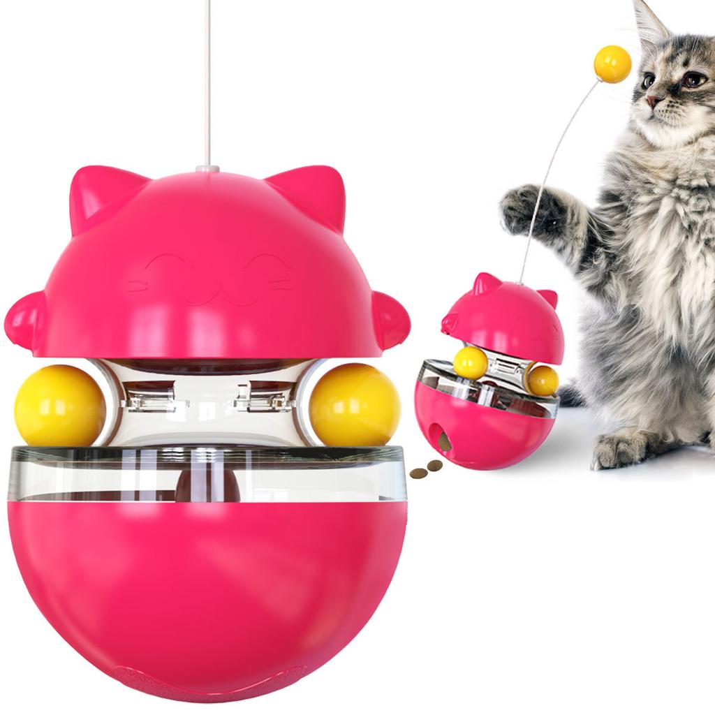 Funny Pet Toy Self Tumbling Ball Leak Proof Snack Dispenser Treat Feeder Puzzle Interactive Cat Dog