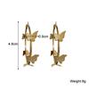Exaggerated Big Round Butterfly Hoop Earrings for Women Simple Gold Color Geometric Circle Huggie Loop Jewelry Brincos Gift
