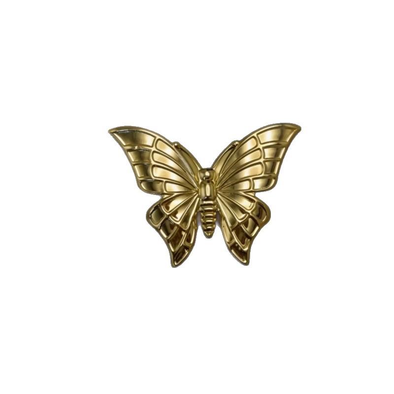 Women's Ocean Style Brooch 1Pcs Retro Metal Butterfly Embossed Pin with Lobster Detail for Dress Bag Scarf