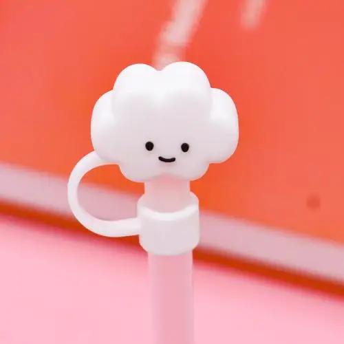 Милые чехлы для трубочек с клубникой для стаканов Stanley, аксессуары Kawaii, силиконовые чехлы для трубочек, защитный колпачок для трубочек 10 мм