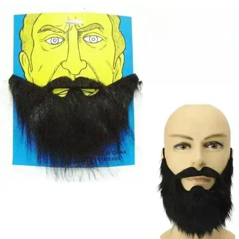 New Long Fakes Beard Mustache Party Halloween Decoration Festival Supplies Male Men U Shape Artificial Beard Party Favors