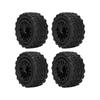 4pcs RC Tires Plastic Black Wear Resistant Micro Crawler Tires with Combiners Nuts for 18 for 110