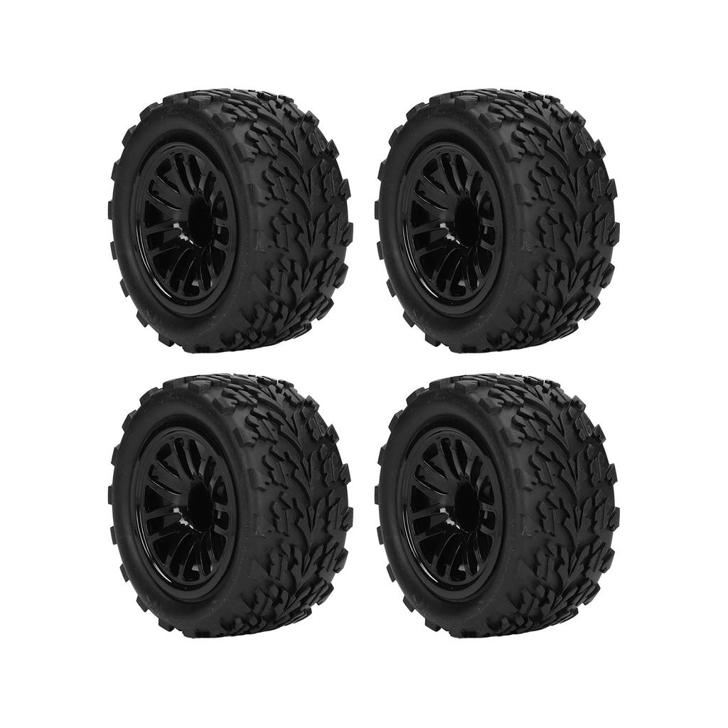 4pcs RC Tires Plastic Black Wear Resistant Micro Crawler Tires with Combiners Nuts for 18 for 110