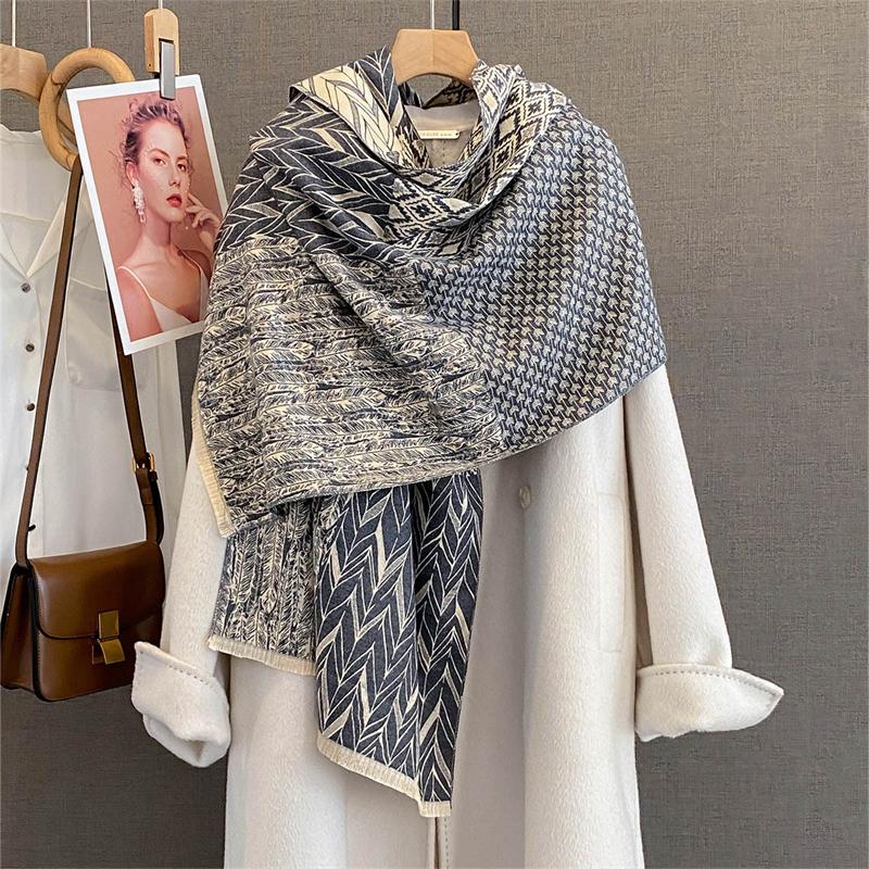 New Luxury Winter Thick Warm Scarf for Women Cashmere Shawl Wraps Pashmina Neckerchief Bufanda Female Long Tassel Echarpe Stole