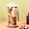 Stainless Steel Thermal Mug Double-layer Insulated Cup New Straw Cup  Travel