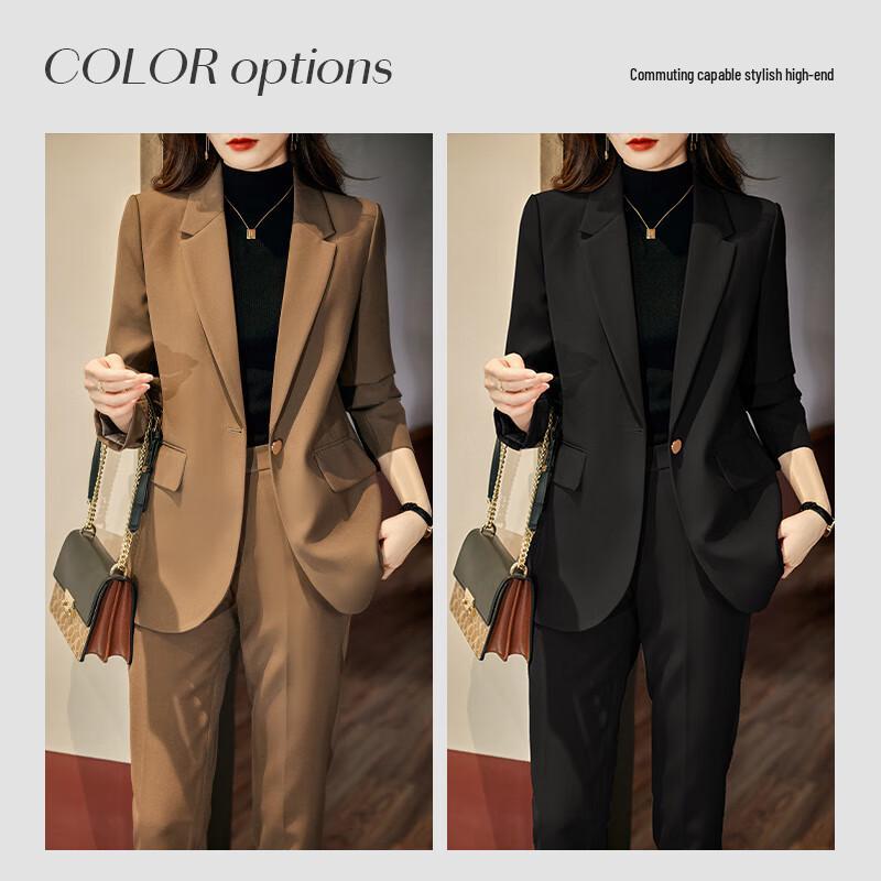 Troyman Women's Business Blazer & Trousers Suit Set