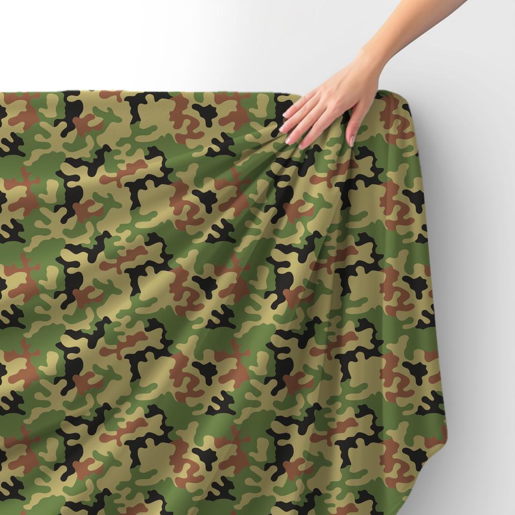 Royal Samt Stoff Polyester Zum Nähen - Motiv Camouflage 3