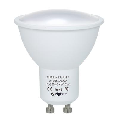 Умная лампа ZigBee, 5 Вт, двойной режим, белый и RGB, 16 миллионов цветов, умная лампа GU10, дистанционное управление через приложение