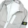 STONE ISLAND FW22 Металлизированный нейлон Однотонная куртка с воротником поло и длинными рукавами Мужская куртка Жемчужно-серый 7715Q0519-V0061