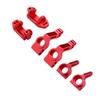 RC Car Front Steering Blocks Caster Blocks and Rear Stub Axle Carriers Kit Replacement for Traxxas Slash 2WD RC Car Red