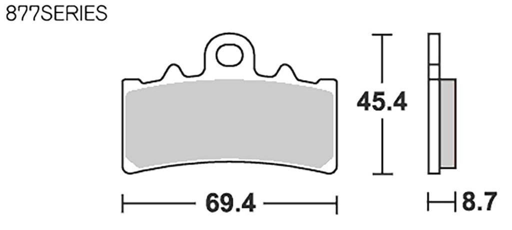 KITACO SBS тормозная колодка 877HS спеченный металл KTM 125 Duke 200 Duke 300 Duke RC390 777-0877020