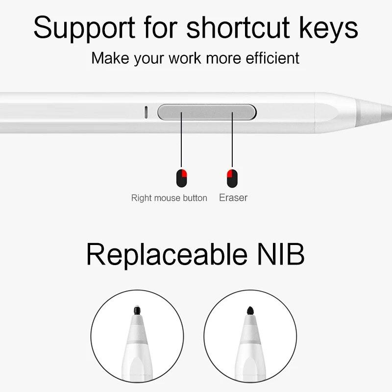 Стилус для HP Spectre X360 13-ac0xx 13-ae000 15-bl0xx Зарядный карандаш-карандаш для DELL Inspiron 13 7373 15 7573 Сенсорный стилус под давлением