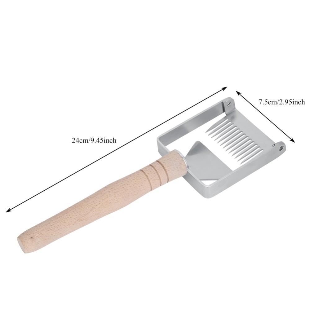 Silver Honey Uncapping Fork Stainless Steel Hive Scraper Tool Honeycomb Scraper Honey Harvesting