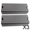 3xSealed Closed Type Humbucker Pickup Covers for 5 String Electric Bass 2 Hole