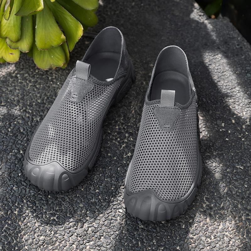 Мужские дышащие повседневные кроссовки с отверстиями, уличные повседневные сандалии, обувь для хайкинга, лето