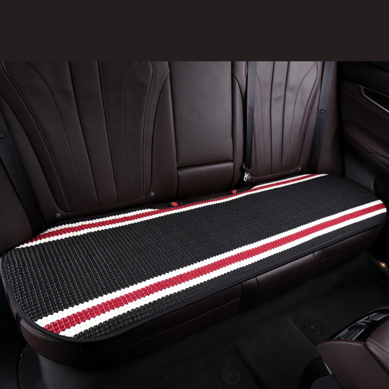 Трендовый вязаный чехол для подушки на автомобильное сиденье, летний дышащий ледяной шелк, четырехсезонный защитный коврик для автомобильного сиденья, передний и задний коврик для сиденья