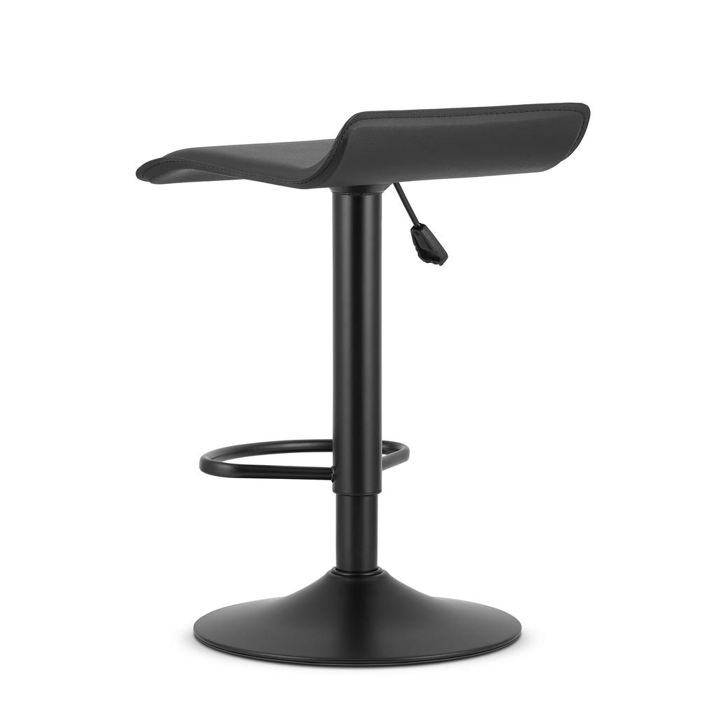 FORT stool - black eco-leather / black base