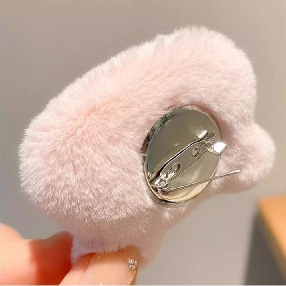 Cute Clothes Badge Pins Cartoon Backpacks Pendant New Plush Bear Frog Brooch