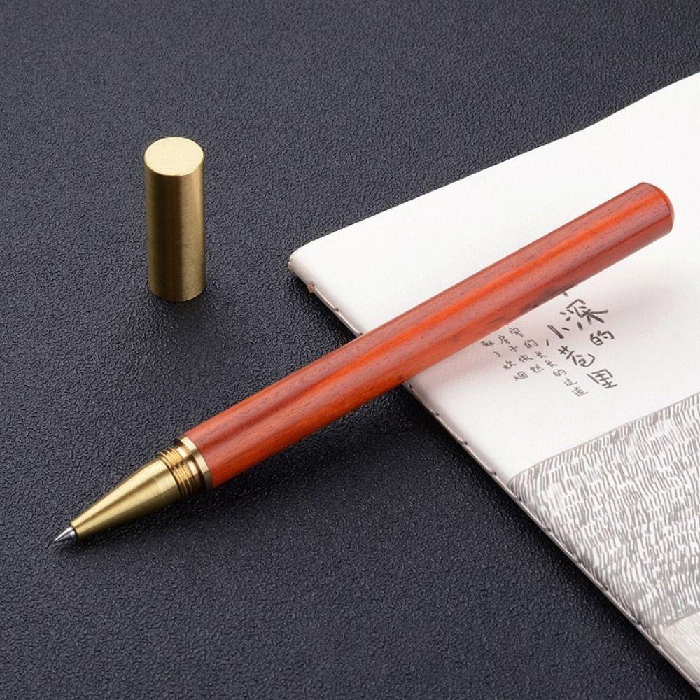 Business Ballpoint Pen Wood Body Writing Tools Creative Gel Pen Students Gift