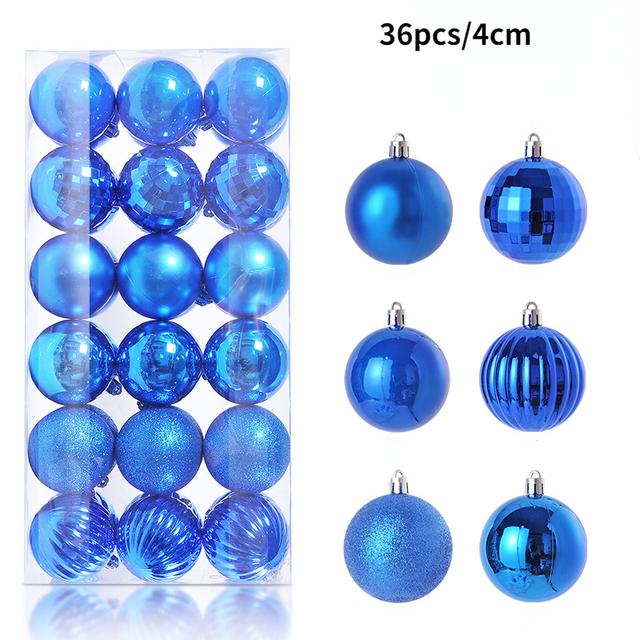 1 коробка, 24/36 шт., рождественский шар, украшение для рождественской елки, домашний рождественский подвесной кулон, украшение для новогодней вечеринки, подарок Navidad 2024