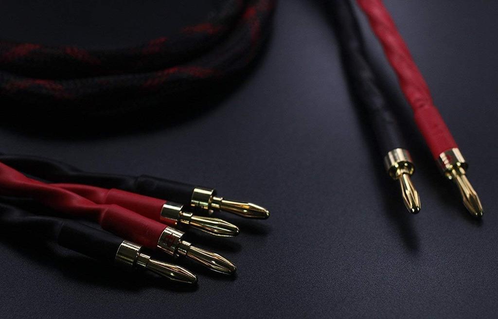 Акустический кабель Бананы 4 Банана 1 Пара Комплект 12 Бананов k4B-2B Bi-Wire (2 - Вилки), (Всего вилок), к4Б-2Б (2,5м (2,5м))