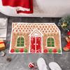 Рождественский пряничный домик, имитация кашемирового ковра, зимний впитывающий нескользящий коврик для ванной, милый мягкий домашний декор