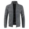 Luxury Men's Stand-Up Collar Knit Zipper Cardigan Sweater