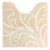 Senko Grace Toilet Mat, Approx. 60 X 60 Cm, Beige with Silver Thread, Elegant Design, 39458