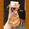 Delightful Jinnew Cartoon Bear Plush Keychain Soft Adorable Hanging Decoration For Keys